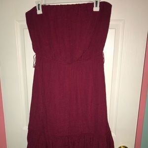 Maurice’s Maroon Strapless Dress